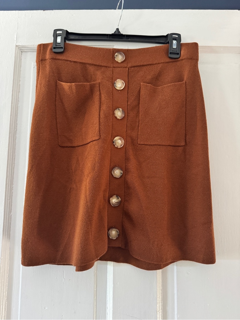 Sezanne Button-Front Knit Skirt